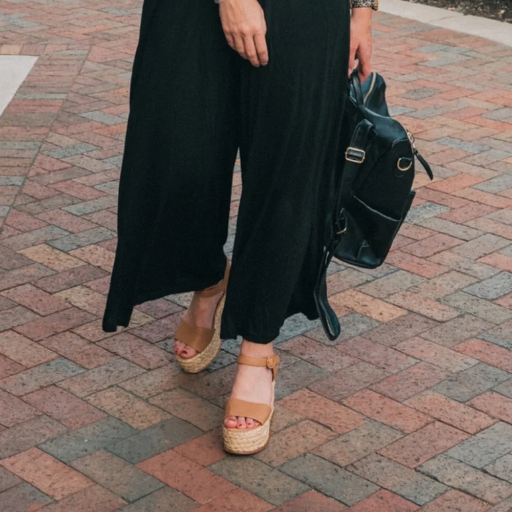 Dolce Vita Platform Leather Espadrille Sandals